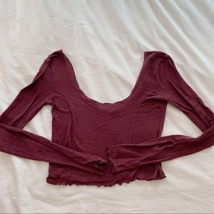 urban outfitters maroon scoop neck